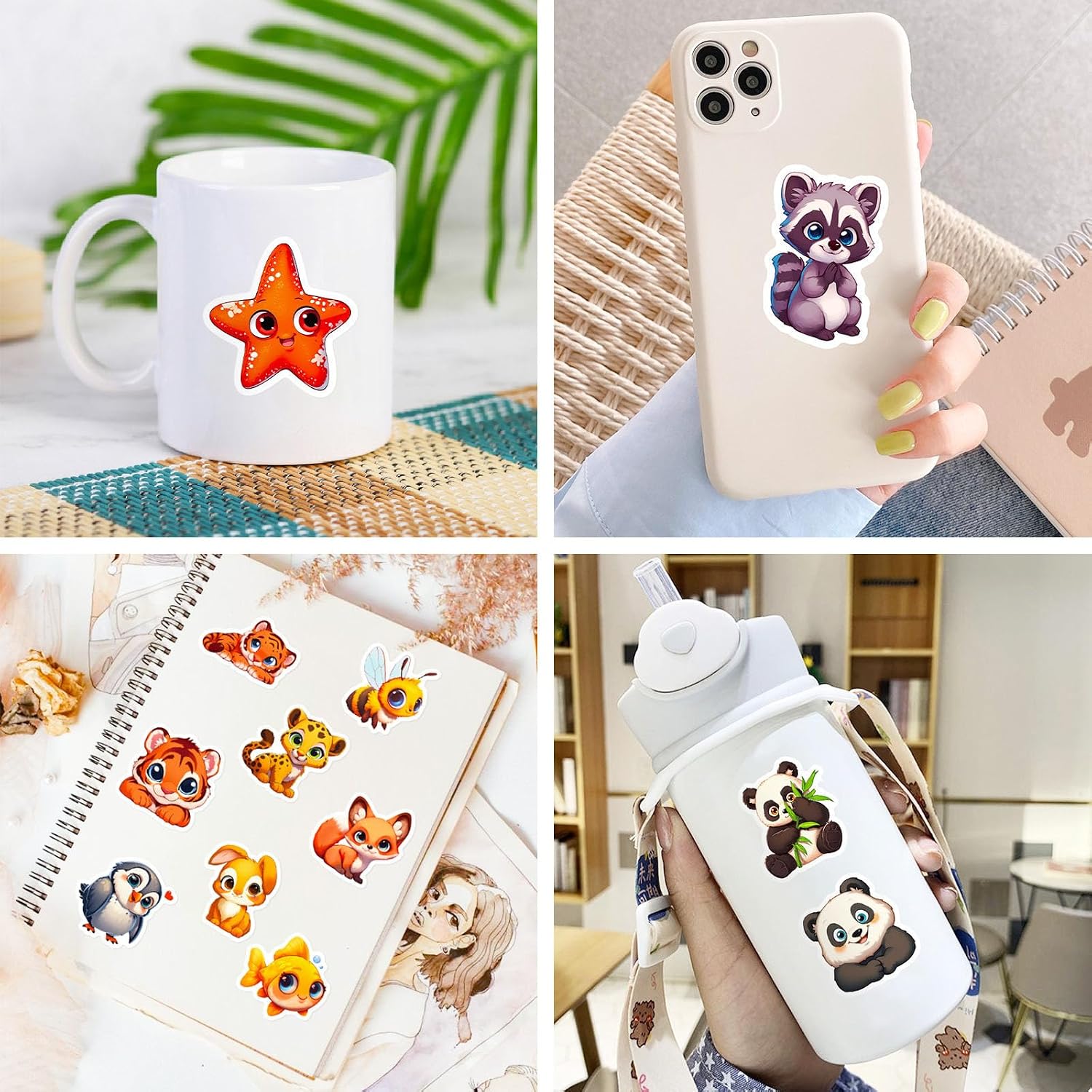 Condition photo showing New/Like New for cartoon cute animal stickers (animal100)
