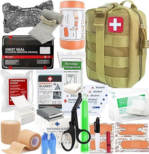 IFAK Kit de trauma, kit de primeros auxilios médicos militares, bolsa de emergencia contra sangrado, bolsa de supervivencia contra insectos para