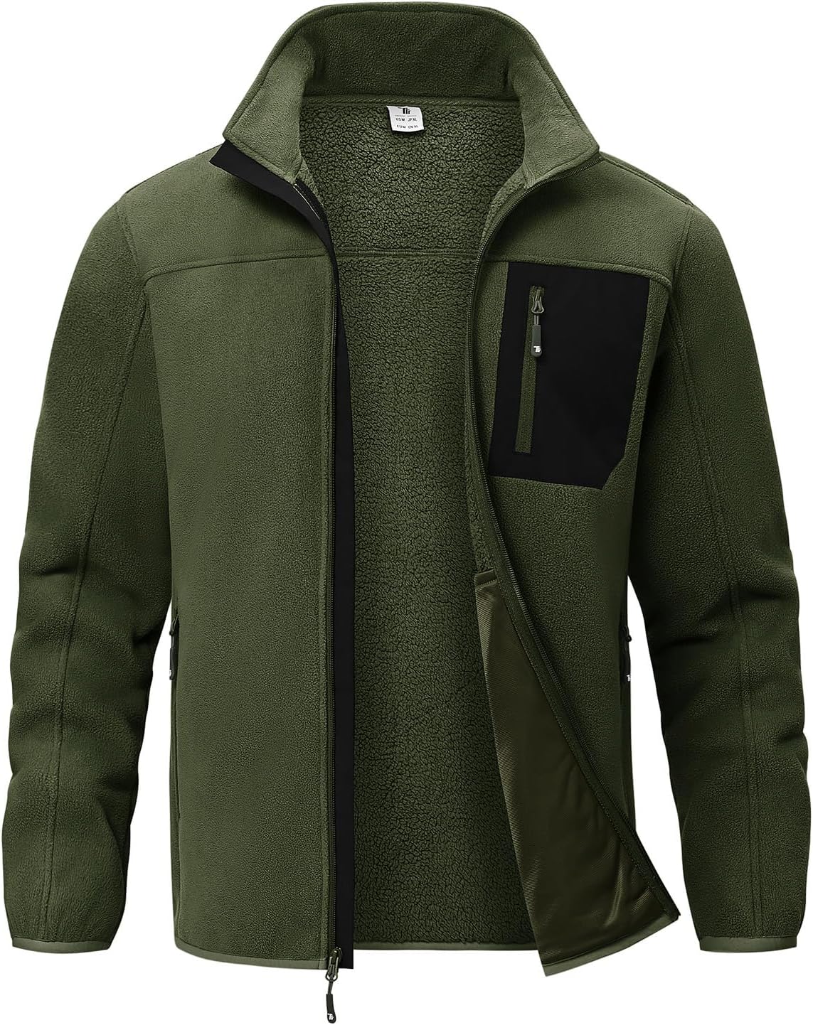 Men’s Warm Sherpa-Lined Fleece Jacket for Winter Hiking