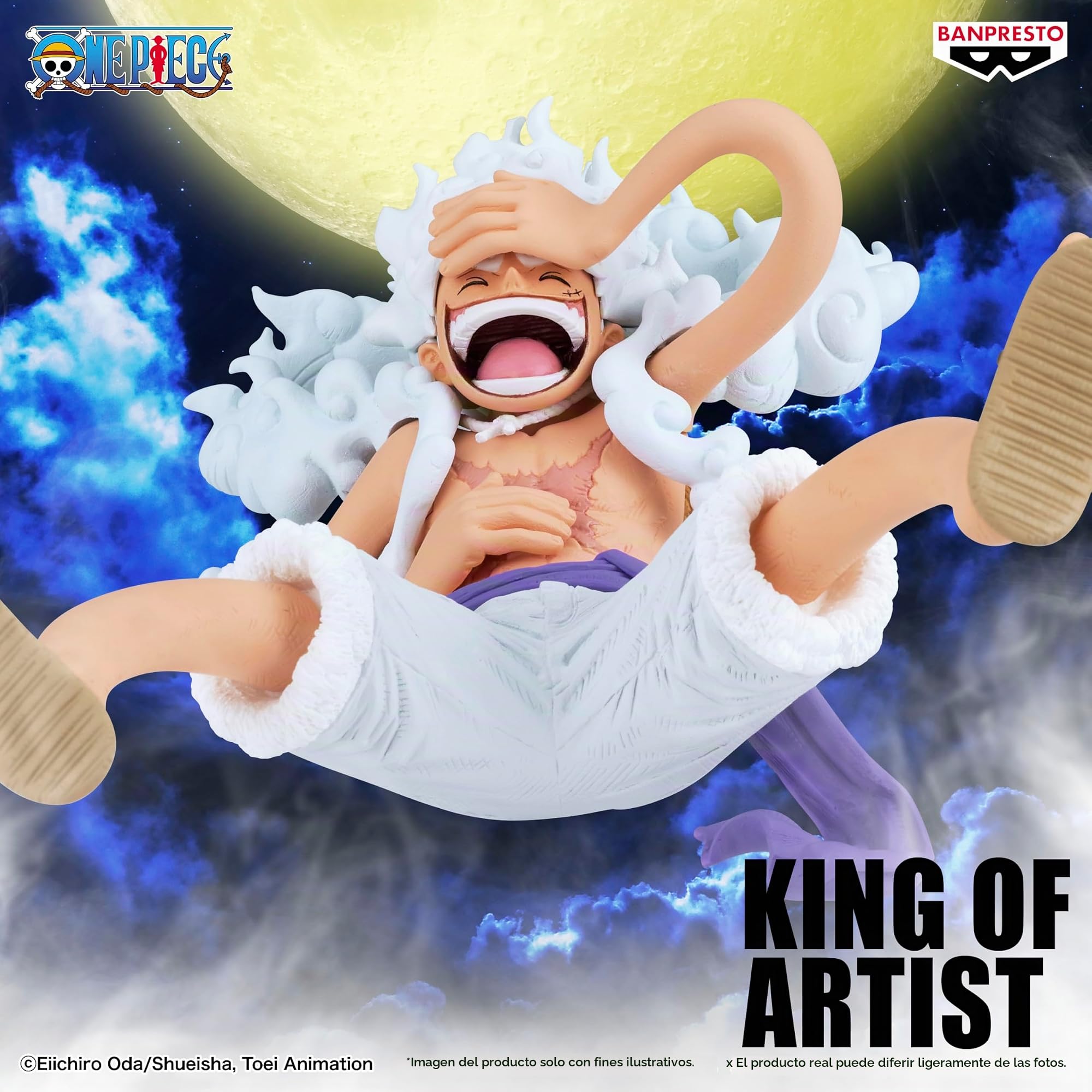 Banpresto Figura de Accion Monkey D. Luffy Gear5 III One Piece - King of Artist 20cm - BP30062P Multicolor - Figura Coleccionable - Ideal para los fanáticos del Anime