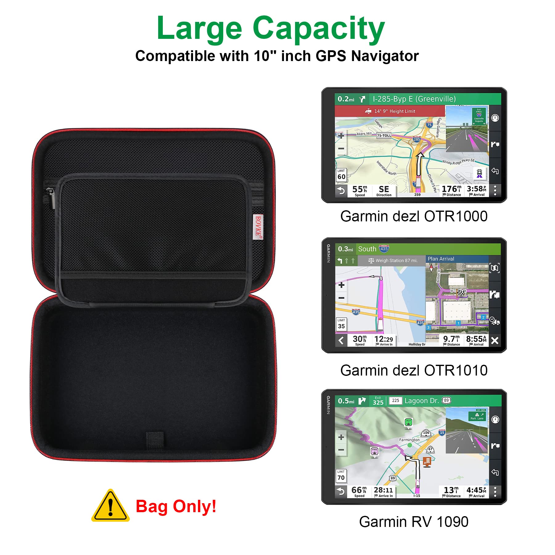 Amazon.com: BOVKE Hard Carrying GPS Case for 10-inch Garmin Dezl