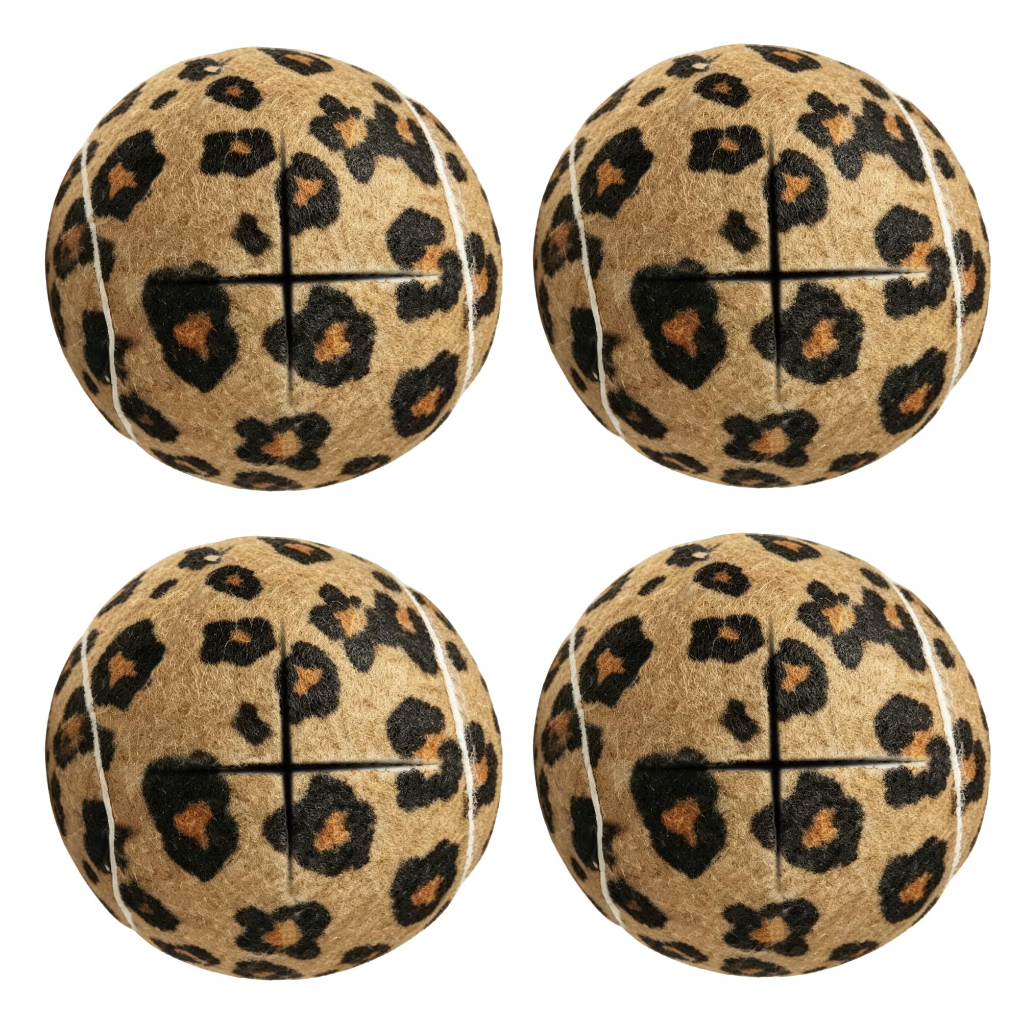 Pre-Cut Tennis Balls for Walkers – Set of 4, Leopard