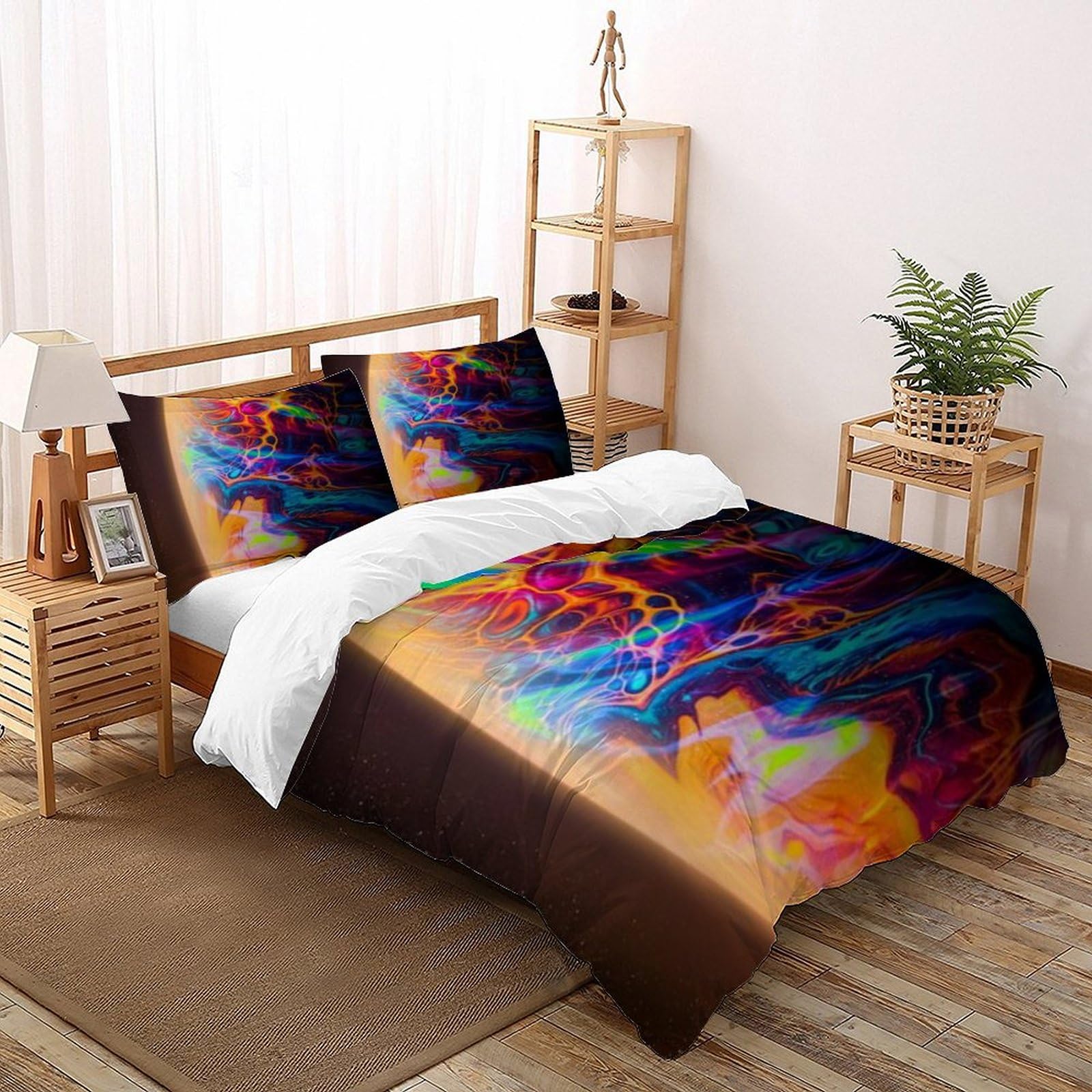 Housse de couette science-fiction zippée facile à laver pour lit 260x220