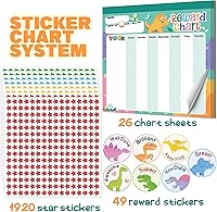 Vista 2 de Reward Chart for Kids – Dinosaur Magnetic Kids Behavior Chart, Pad with 26 Chore Charts, 1920 Star Stickers, 49 Incentive Stickers, Responsibility