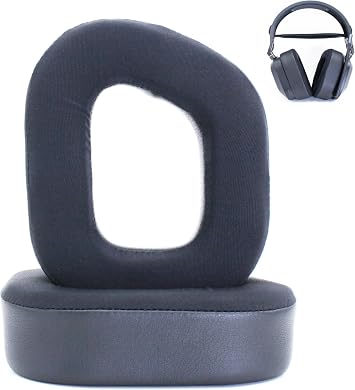 HS80 Replacement Ear Pads Compatible with Corsair HS80 RGB Wireless Headphones Made of Soft Elastic Cotton Ice Cooling Gel and Memory Foam Replacement Repair Accessory Ear Pads Black