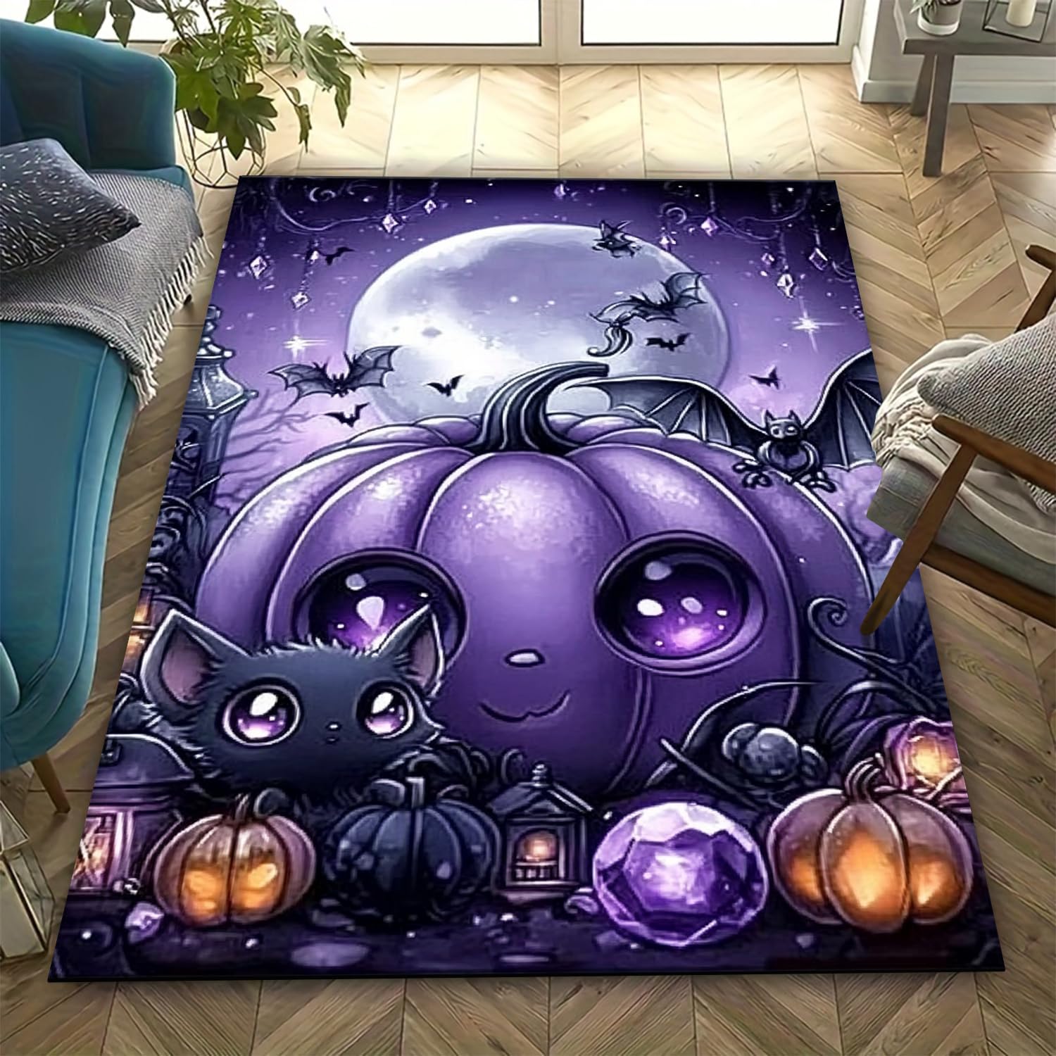 Tapis de sol antidérapant et anti-fatigue grand format pour salon