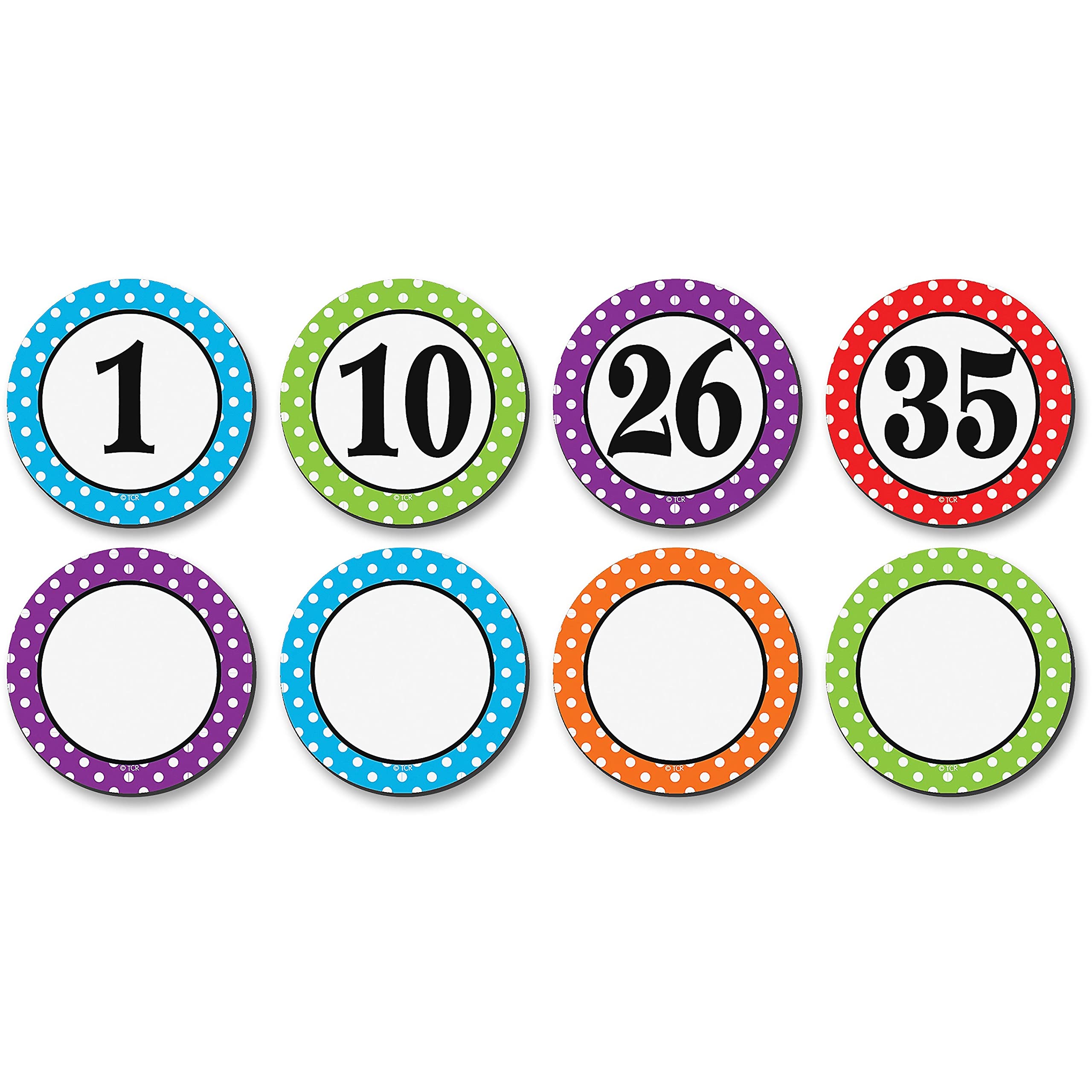 Teacher Created Resources Polka Dot Numbers Magnetic Accents