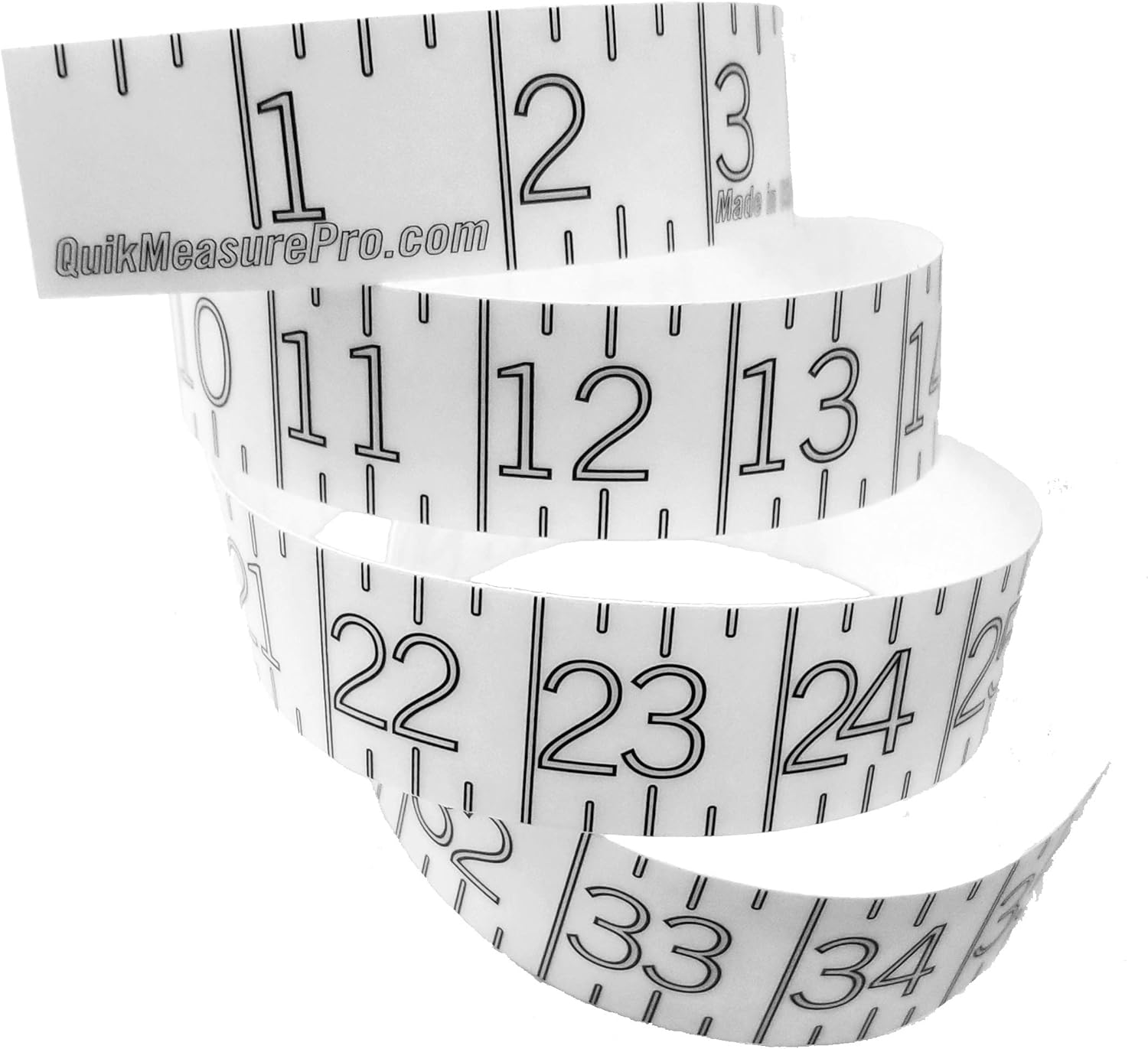 72" Fish Ruler Sticker & Measuring Decal | Transparent Adhesive Tape Measure for Boat, Kayak, Net | Waterproof Dual-Piece Design | Made in USA | Bold Numbers for Easy Photo Readability | UV-Resistant