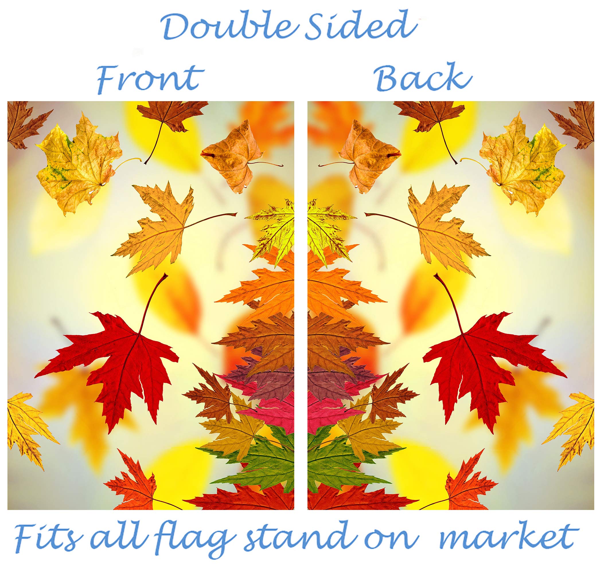 ShineSnow Herbst-Gartenflagge – Doppelseitig, 30,5x45,7 Cm, Mit Goldenem Baum-Motiv, Wetterfest