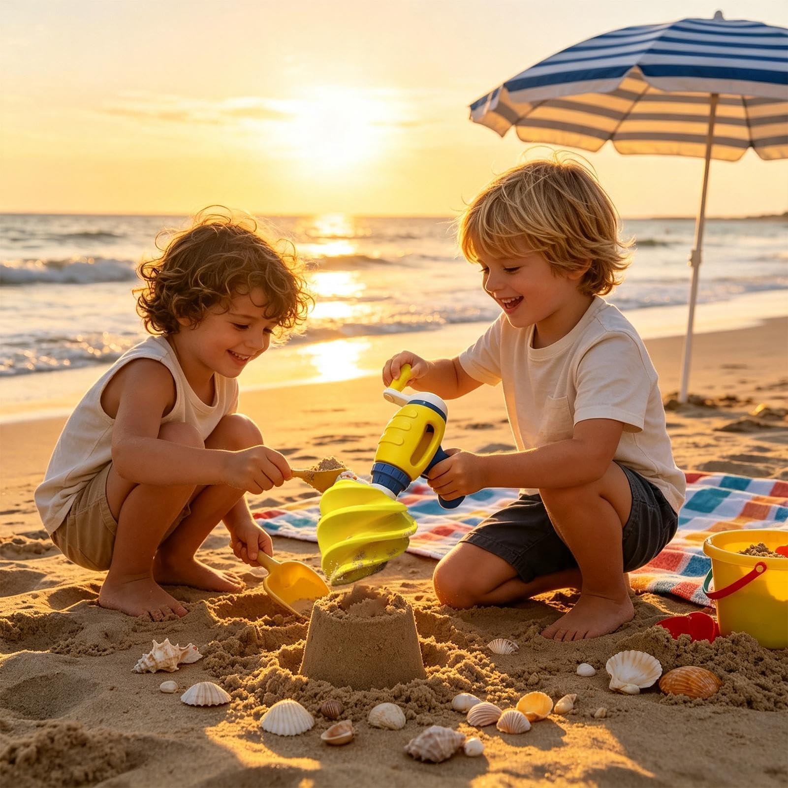Giocattoli Di Sabbia Da Spiaggia Trapano A Manovella Per Bambini Scavo E | Giocattoli da Spiaggia per Giardino, Giochi, , Picnic, Campeggio e Viaggio all'Aperto