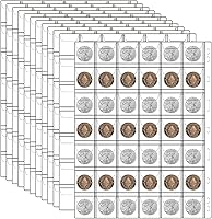 Vista 11 de 12 hojas de páginas de colección de monedas, página de bolsillo con 360 bolsillos, fundas para carpetas de monedas con 9 agujeros estándar