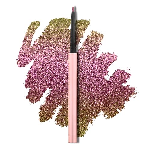 DELISOUL Lápiz delineador de ojos multicromado, delineador de ojos camaleón con purpurina, maquillaje de color de ojos, lápiz de ojos de cejas