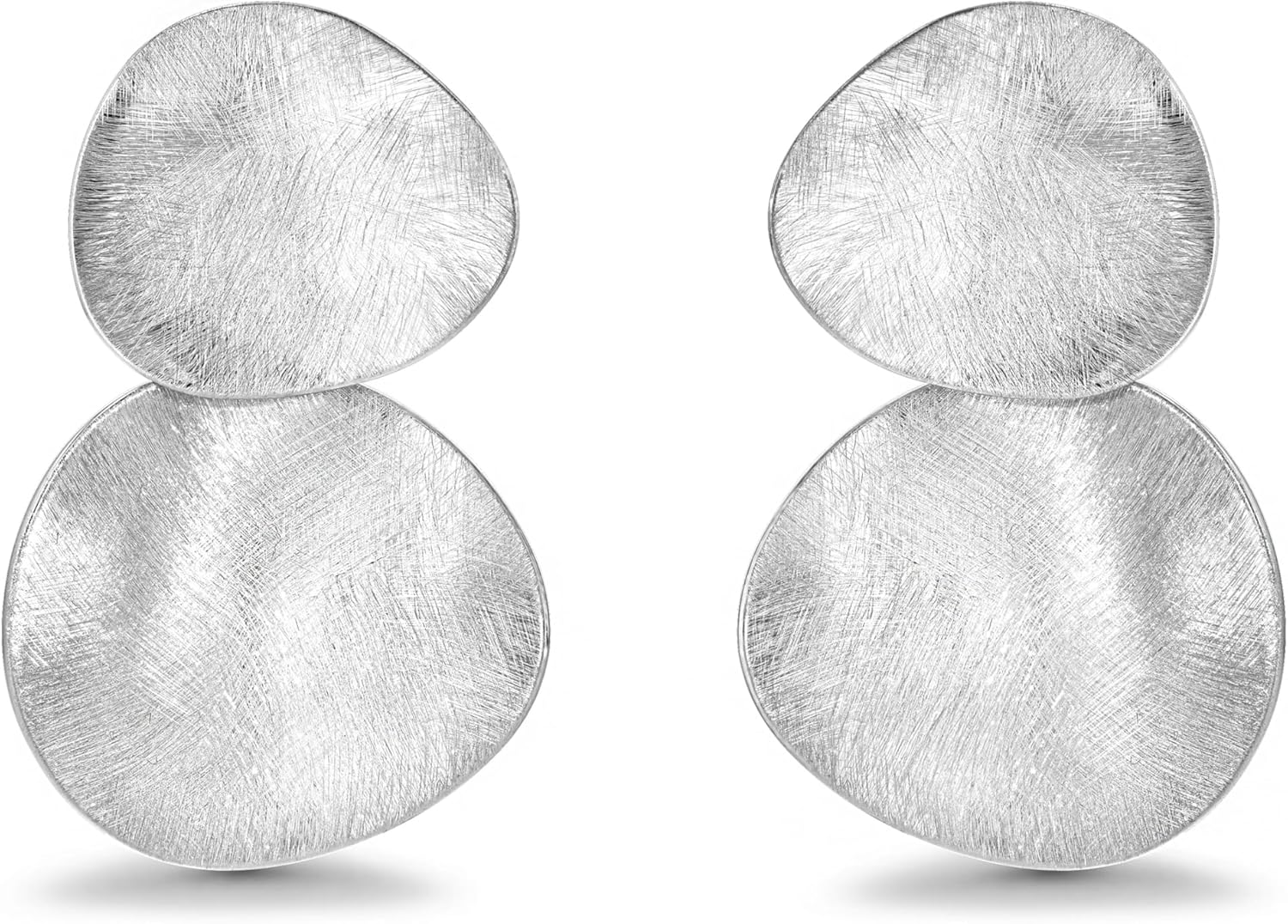 Large Big Circular Round Textured Ribbed Rigato Engraving Chunky silver plated Geometric Irregular Dangle Drop Disc Statement Earrings for Women by SNGIA, Trendy Dangle Minimalist Hammered Chandelier Coastal Modern Circle Hoops Jewelry Gifts, Exaggerated Punk Metal Summer Oversized Bohemian Elegant Teardrop Beach Sea Accessories