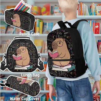 4 in 1 Kids Backpack Set for Boys Girls Children Back to School Daypack Large Travel Rucksack