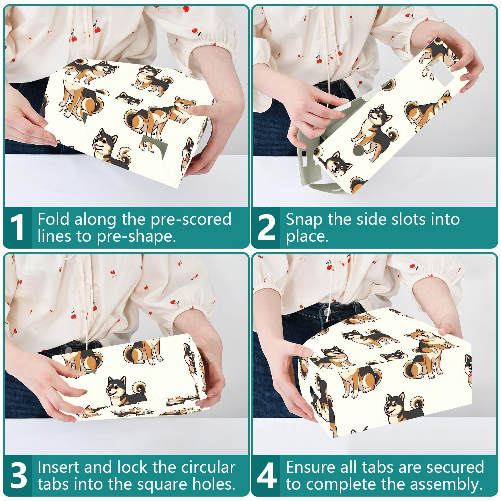Funny Dog Black File Organizer per Ufficio