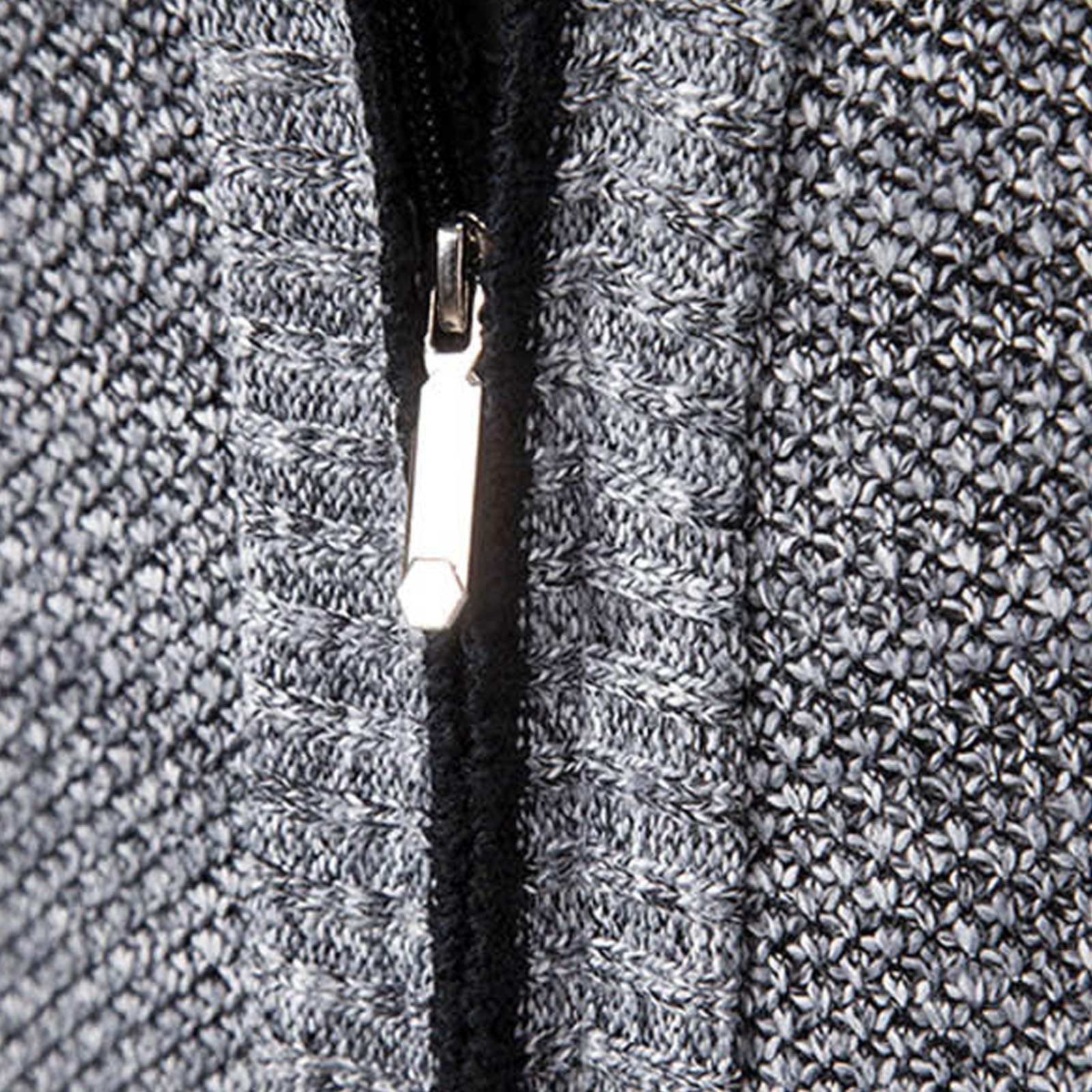 Homme Gilet Zippé Chandail Pull sans Manche Automne Classique Gentleman Tricots Cardigans Débardeurs Doublure Polaire Gilets Pulls