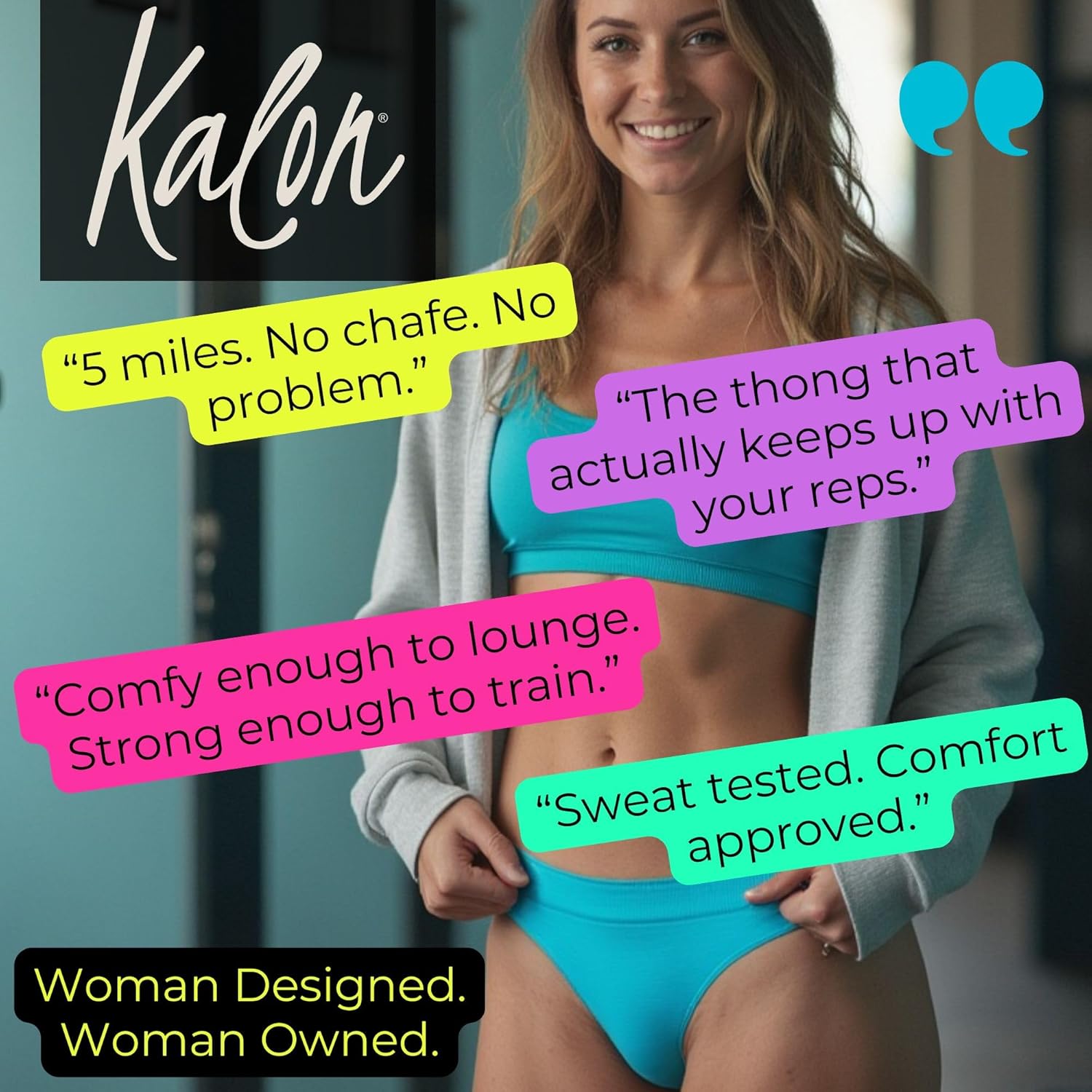 Kalon 6 Pack Women's Nylon Spandex Thong Underwear - Image 7