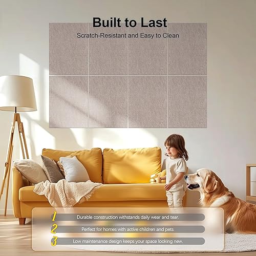 Miniatura 6 de WoveN SounD Panel acústico artístico, gran decoración de pared con amortiguación de sonido, 16 x 12 x 0.4 pulgadas, panel decorativo de pared