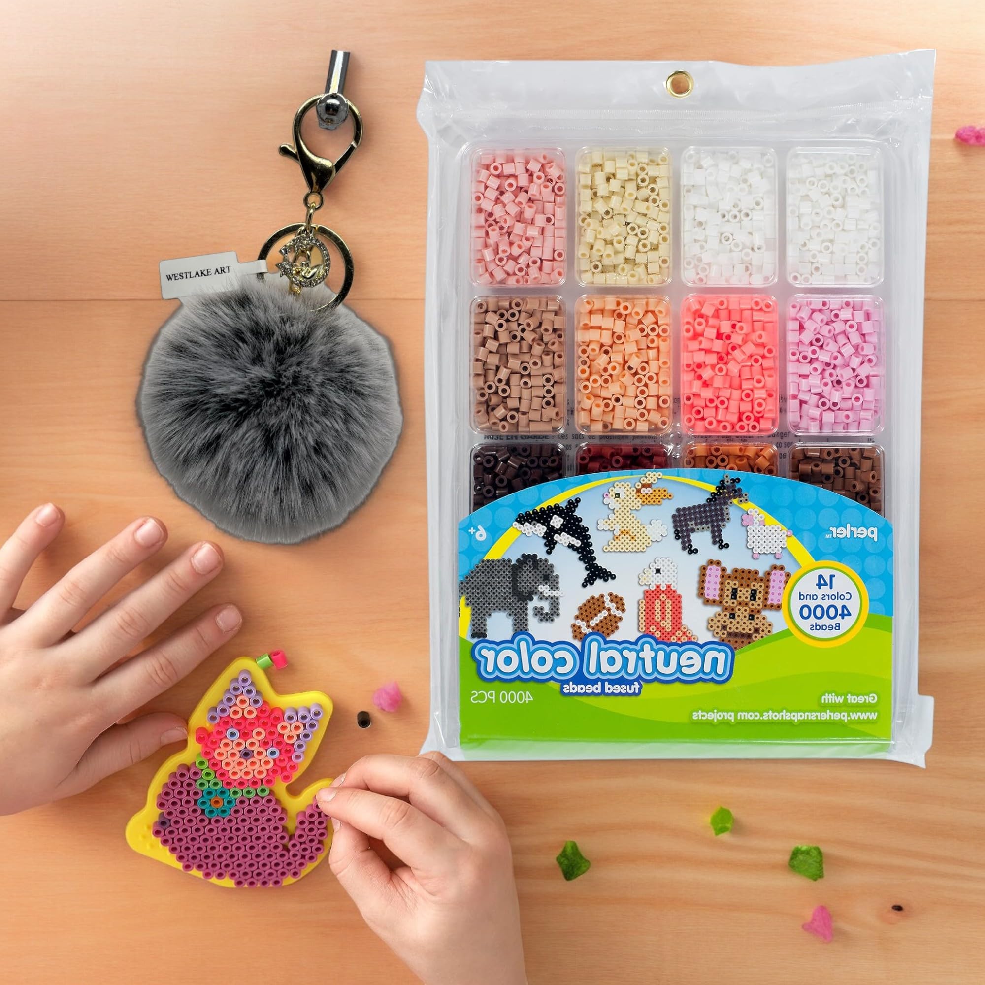 Perler Beads Fun Fusion Bead Pegboards 5-Pack: Heart/Star/Hexagon/Square/Circle