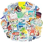 Surf Stickers for Teens Girls Boys Surfing Laptop Stickers for Water Bottles Surfboard Waterproof Vinyl Stickers Surfer Stickers Pack 50Pcs\'\'