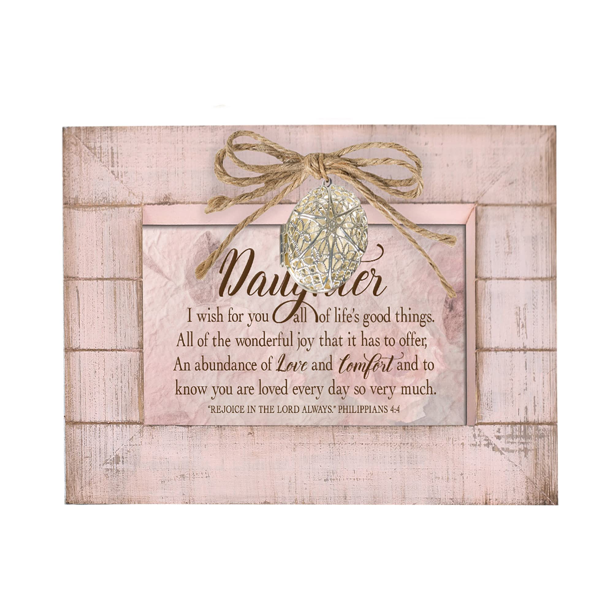 Caja de música Cottage Garden Daughter rosa decorativa con mensaje vintage