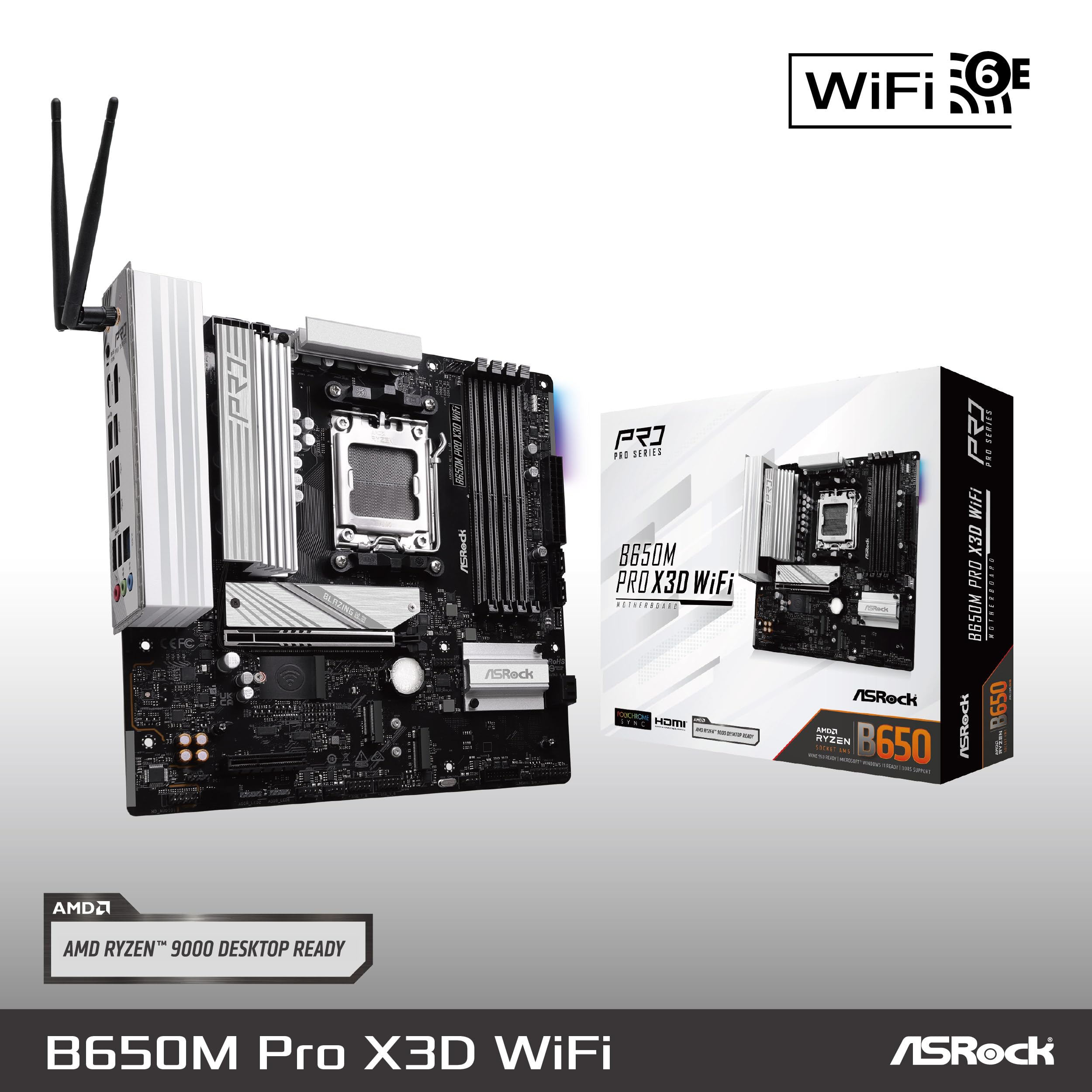 Amazon.co.jp: ASRock マザーボード B650M Pro X3D WiFi AMD Ryzen
