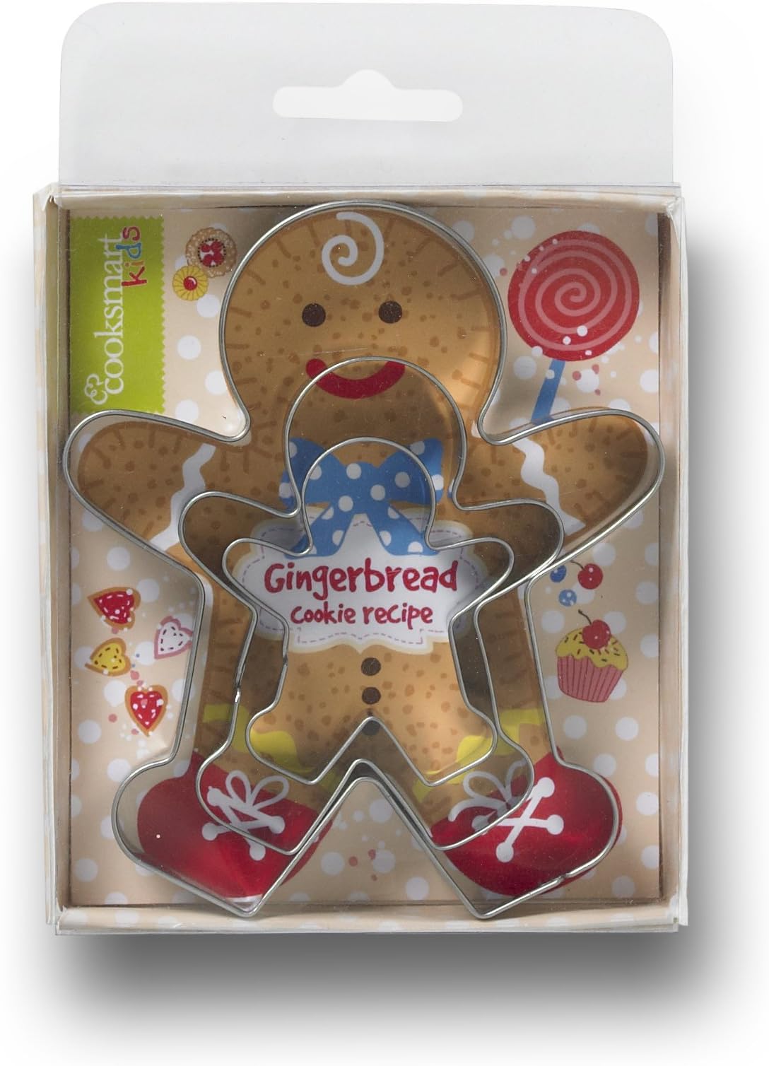 Cooksmart Kids 3-Piece Cookie Cutter Set Gingerbread