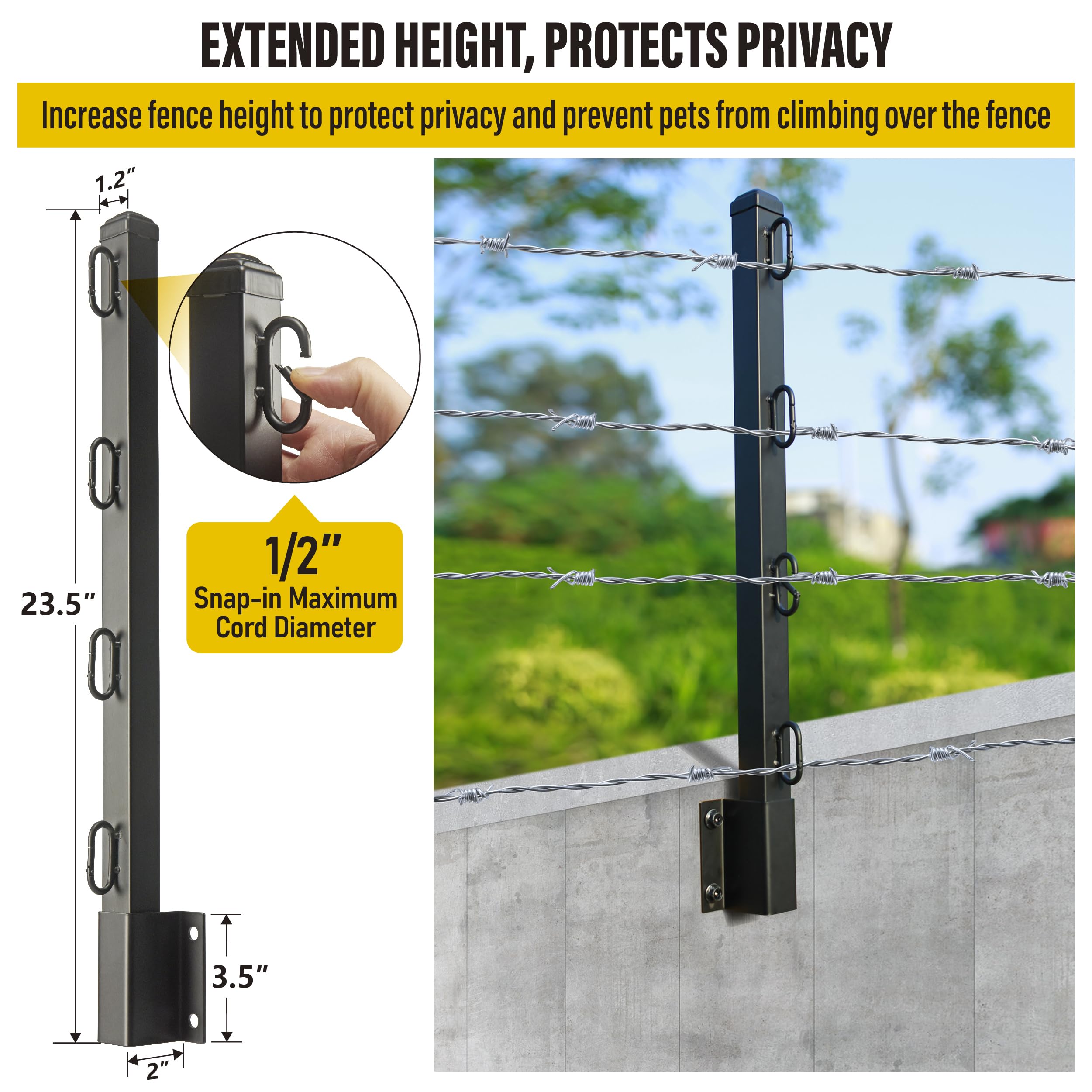 Extensor Electrico Poste Extensor De Poste De Cerca Cuadrado 60x60 Moreda Riviere
