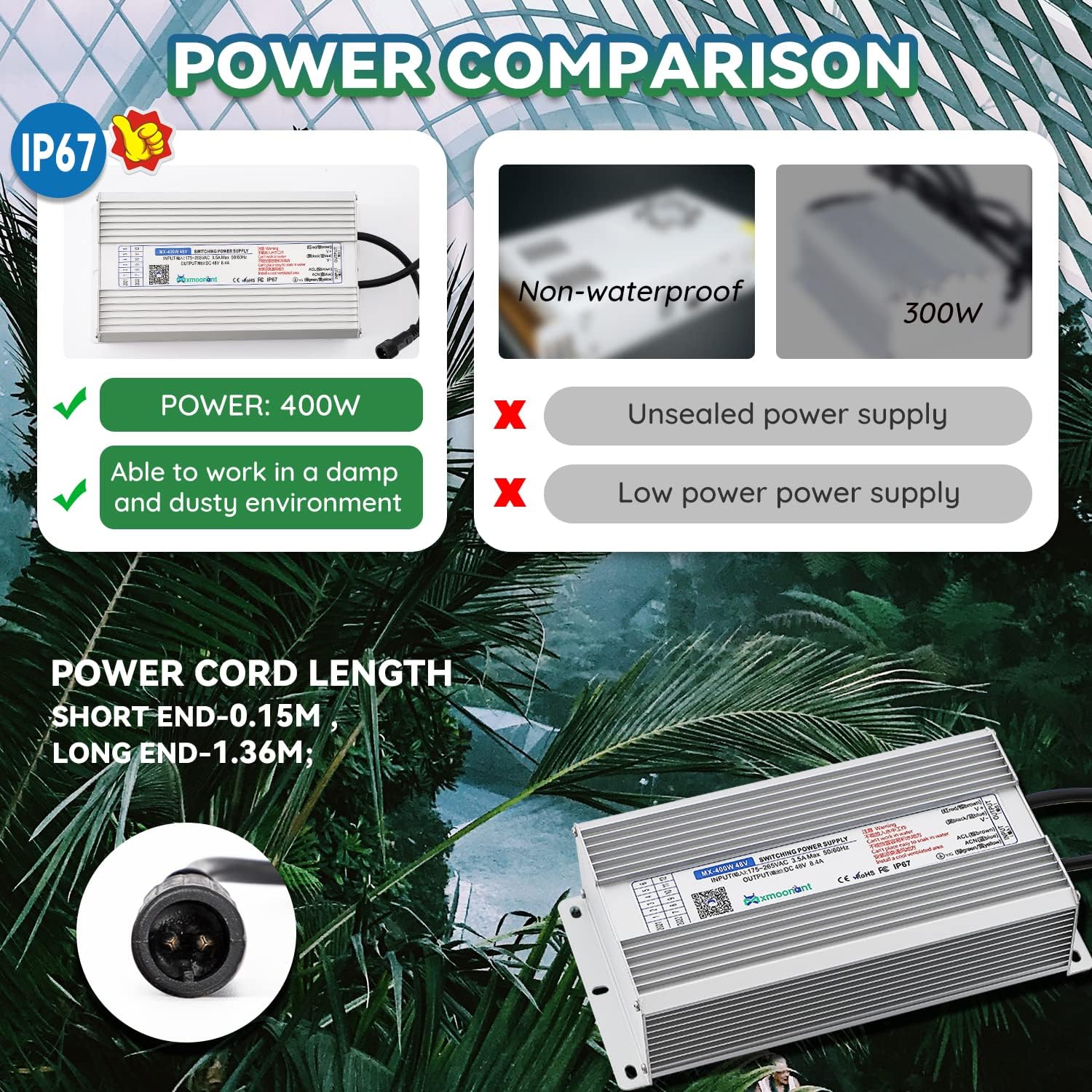 Mxmoonant Ultrasonic Mist Maker 12 Head Pond Fogger 8.4L/H Fog Mister Humidifier with A Buoy and 400W Power Supply for Garden Mycology Mushroom Chamber Halloween Decoration : Home & Kitchen