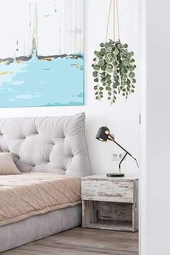 Miniatura 7 de Briful Plantas colgantes artificiales con maceta de 17 pulgadas, cadena falsa de vides de corazón, plantas de imitación para colgar en el hogar,