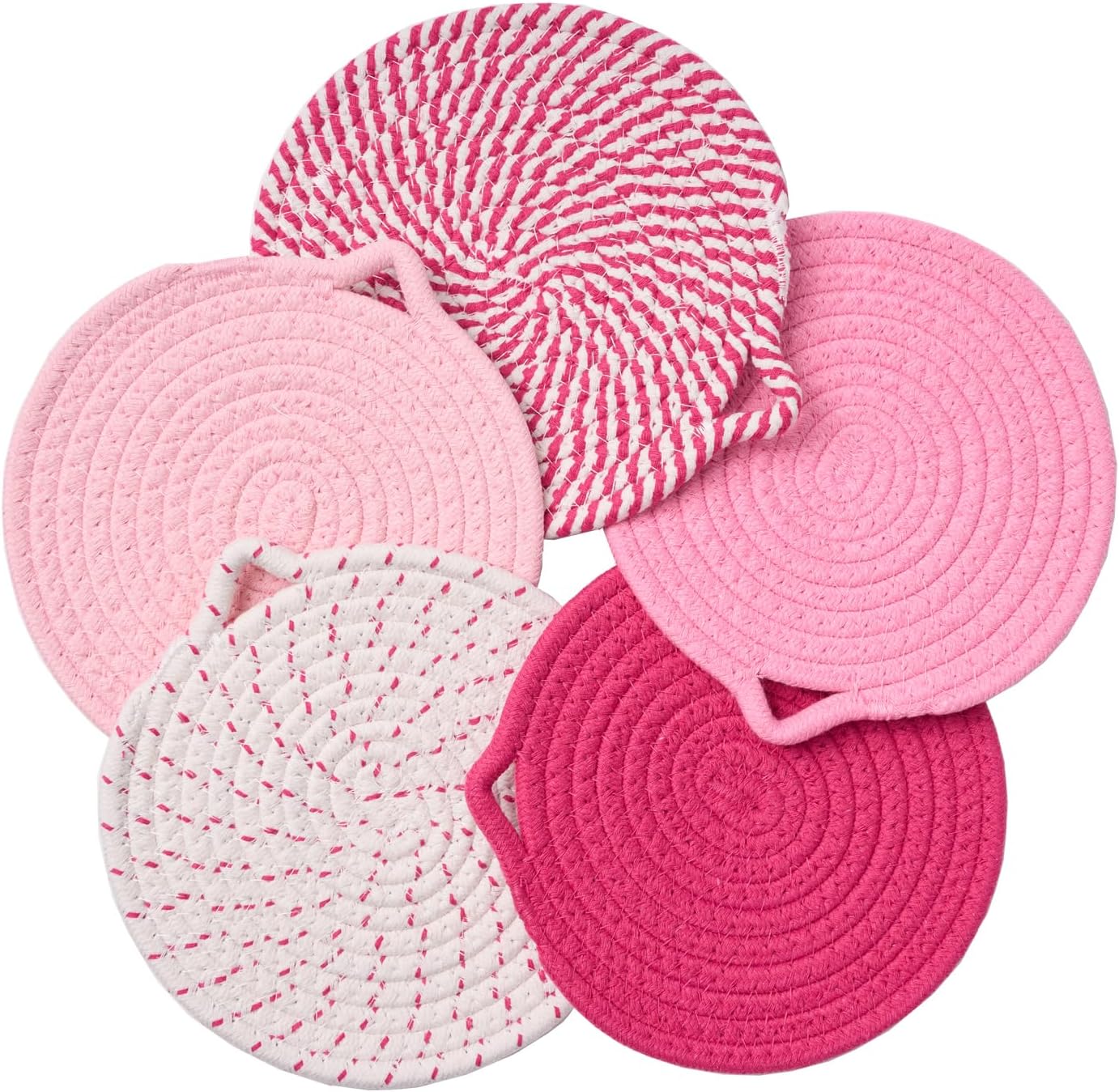 7.3″ Pink Heat-Resistant Trivets & Hot Pads for Stylish Kitchens 7.3″ Pink Heat-Resistant Trivets & Hot Pads for Stylish Kitchens