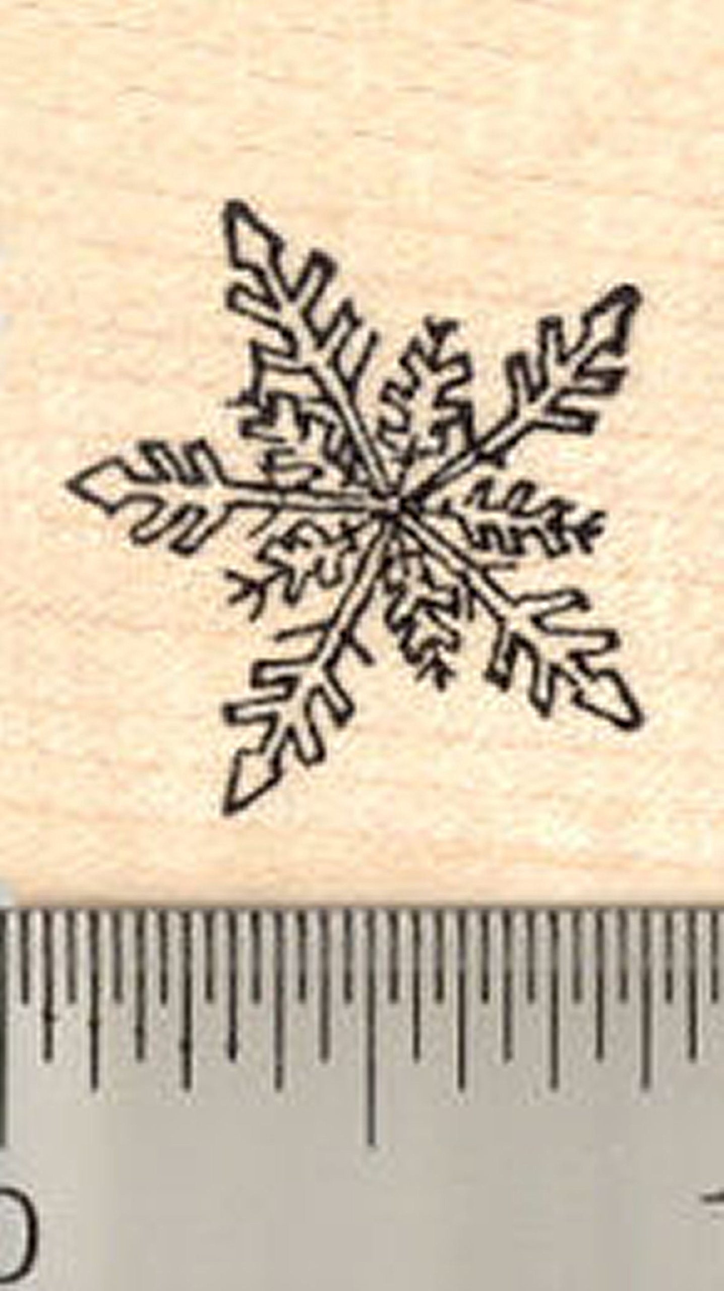 Snowflake Rubber Stamp, Snow Flake Falling, Holiday Season
