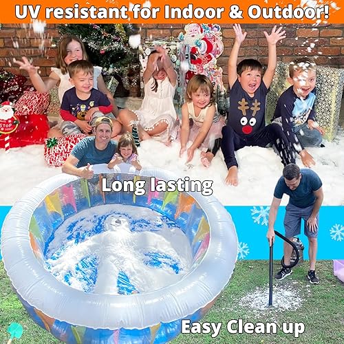 Miniatura 5 de Polvo de nieve falsa a granel para uso en exteriores o interiores. Haz 15 galones de nieve instantánea para decoración de Navidad, pelea de bolas de