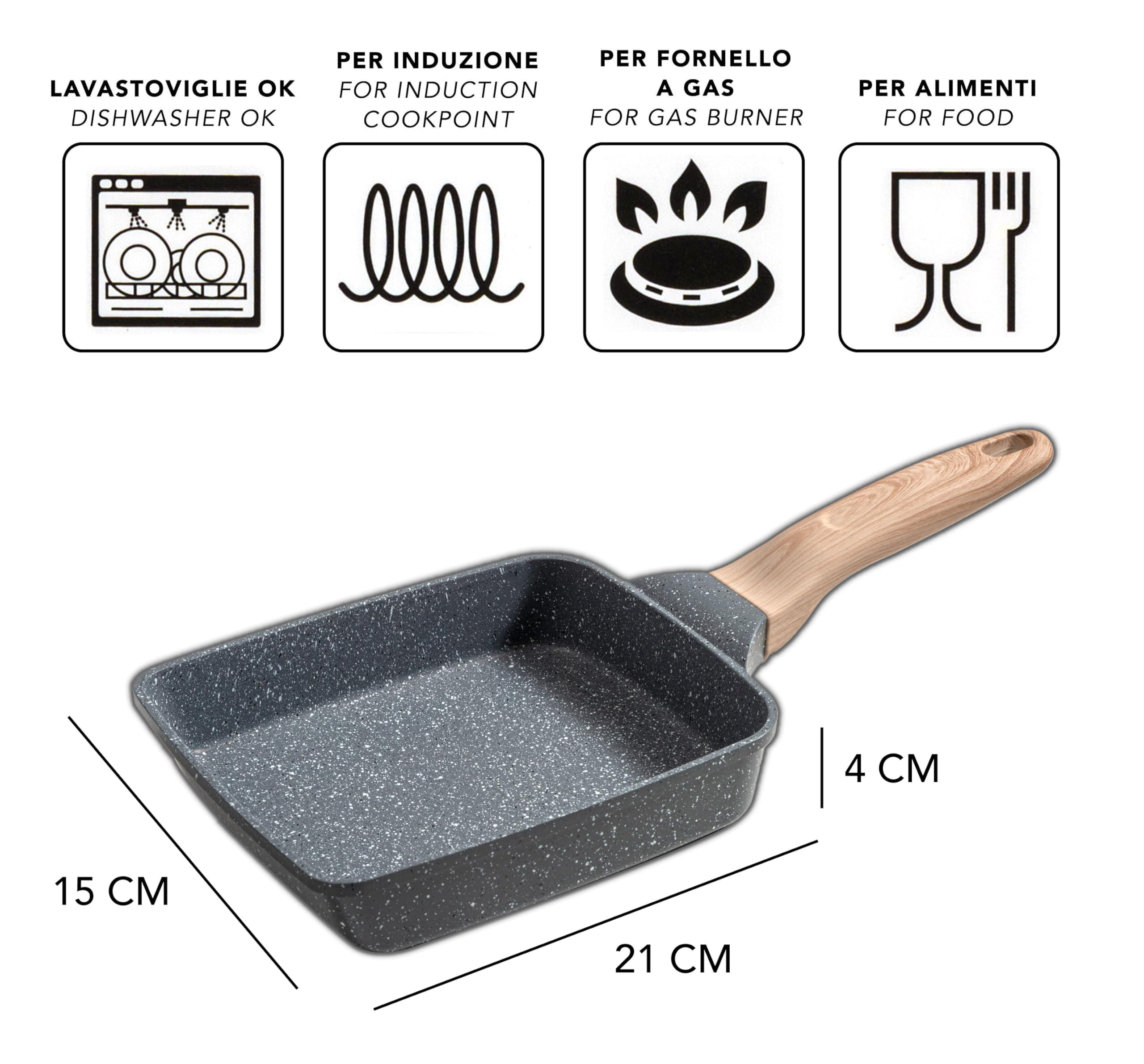 IPEA Poêle Tamagoyaki Omelette Japonaise Anti-Adhésive 21 Cm - Induction Et Gaz - Carrée