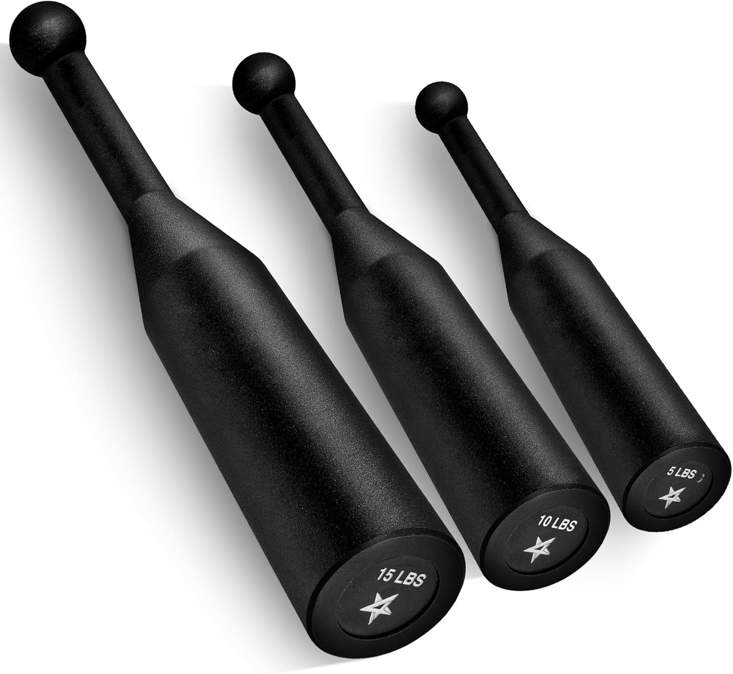 Yes4All Indian Clubs, Durable Steel Club for Training & Rotational Strength, Weighted Club for Grip, Forearm & Functional Exercise, Fitness Clubs Available in 5, 10, 15 LB & Combo Sets