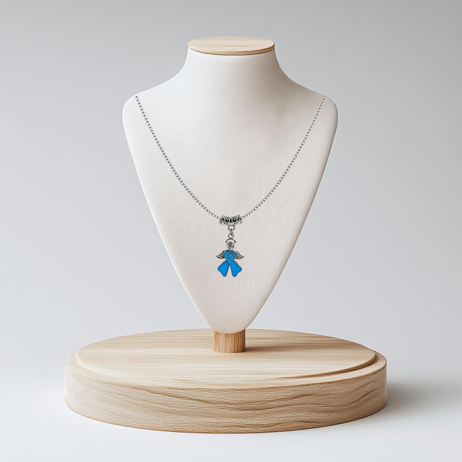 LAMIBEE Necklace for a Cause, Ribbon Awareness Necklace for Cancer Fighters and Warriors, Gift for Supporting Him and Her Patients - Image 2