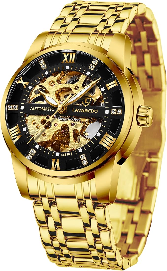 Mens Watches, Automatic Watches for Men SelfWinding Skeleton