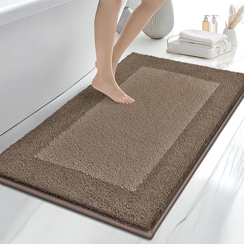 Alfombras de baño de 30 x 46 pulgadas, antideslizantes, extrasuaves, absorbentes, lavables a máquina, de secado rápido, para suelo de baño, ducha,