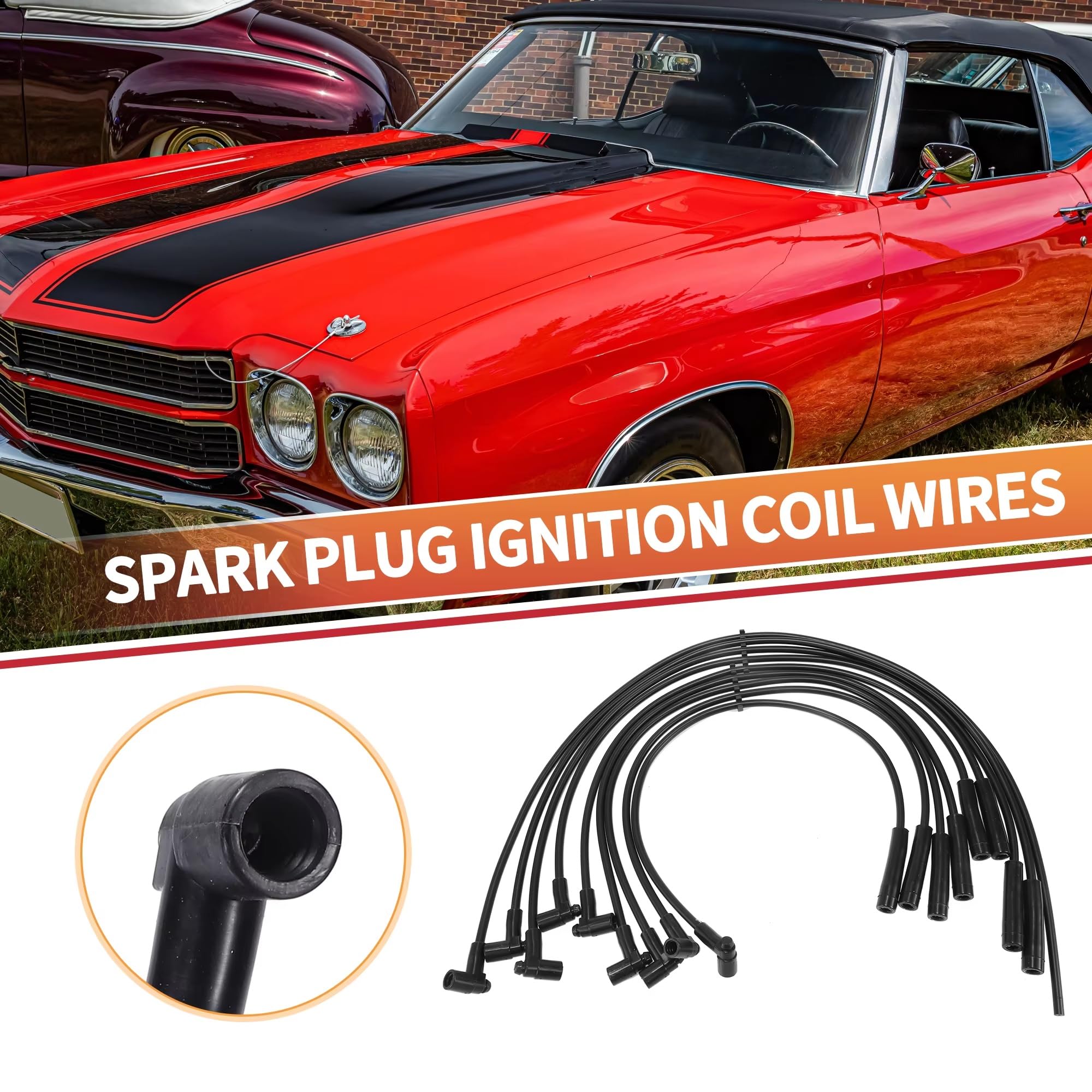 cables bujías coche Para Chevrolet para Blazer V8 7.4L 1973 | Cables de bobina de bujía de coche Cable de arnés de bobina de encendido