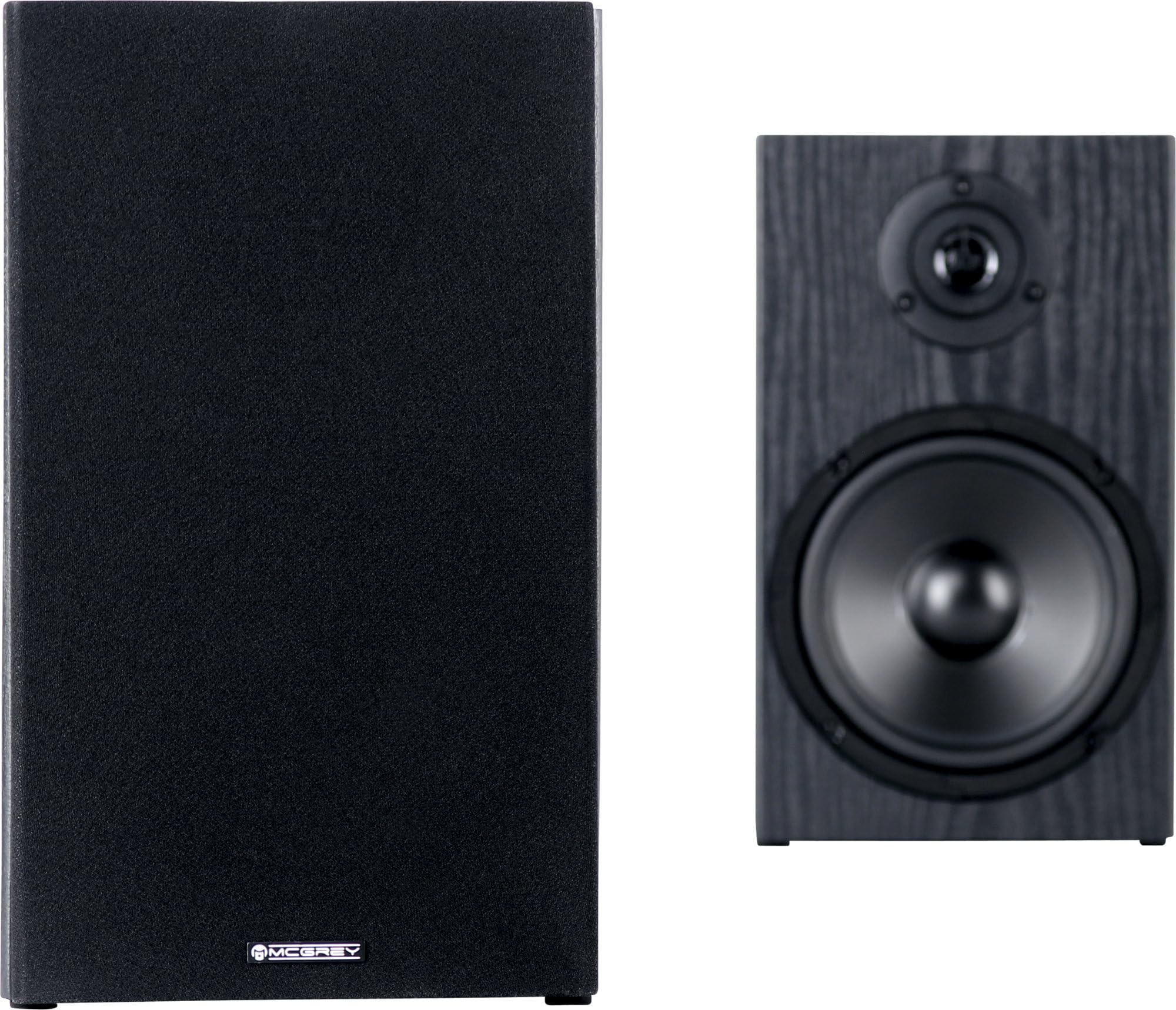 McGrey BSS-265 Paire denceintes Hi-FI 6,5" - Enceintes Hi-FI compactes à 2 Voies avec 80?W RMS / 150?W crête, woofer 6,5" et Tweeter 0,5" pour Un Son stéréo et Un Montage Mural - Noir