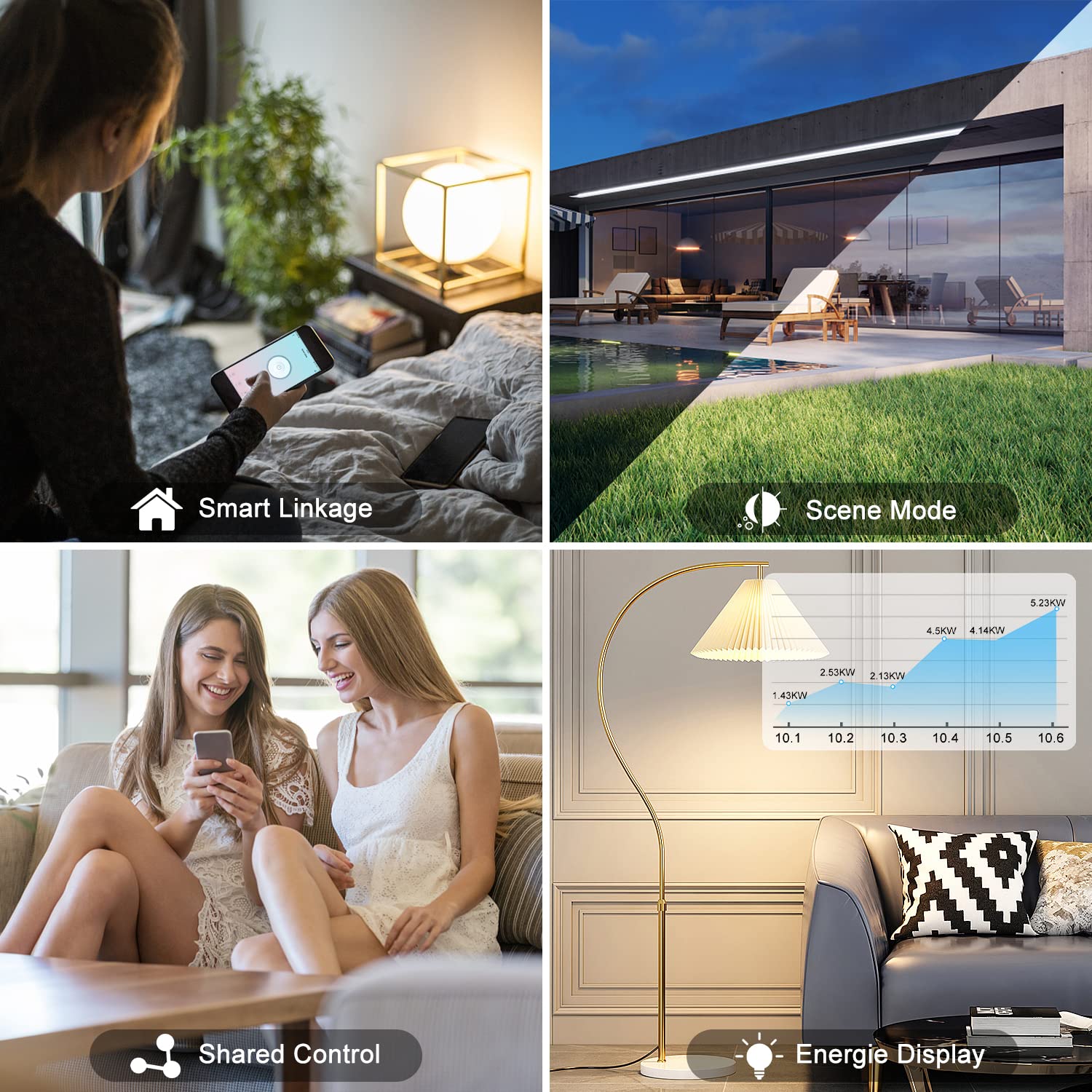 FDTEK Zigbee 3.0 Enchufe Inteligente con Medición de Corriente y Temporizador, Smart Plug 16A con Control Remoto y Monitor de Consumo de Energía, Compatible con Alexa y Google Home, 2 PCS