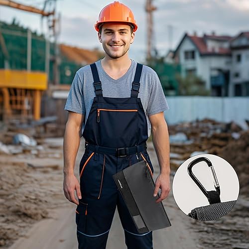 Miniatura 5 de LUCKIPLUS Bolsas de herramientas de lona, pequeñas bolsas de herramientas con cremallera y mosquetón, organizador de herramientas con cremallera