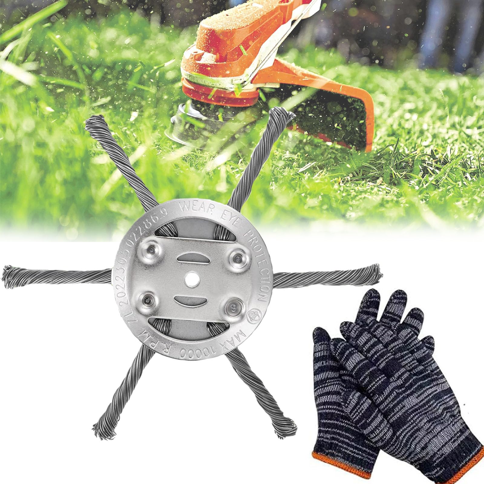 Steel Wire Grass Trimmer Head, 2025 New String Trimmer Replacement Head, 6 Inches Universal Steel Wire Weed Trimmer Head f...