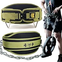 Vista 1 de Quick Locking Weighted Dip Belt for Weight Lifting,Weighted Pull up Belt Verde