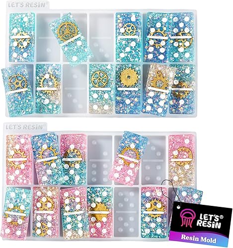 Vista 6 de LET'S RESIN Molde de resina grande de Tic Tac Toe, 2 piezas, moldes de Tic Tac Toe para fundición de resina, moldes de silicona de resina epoxi Tic