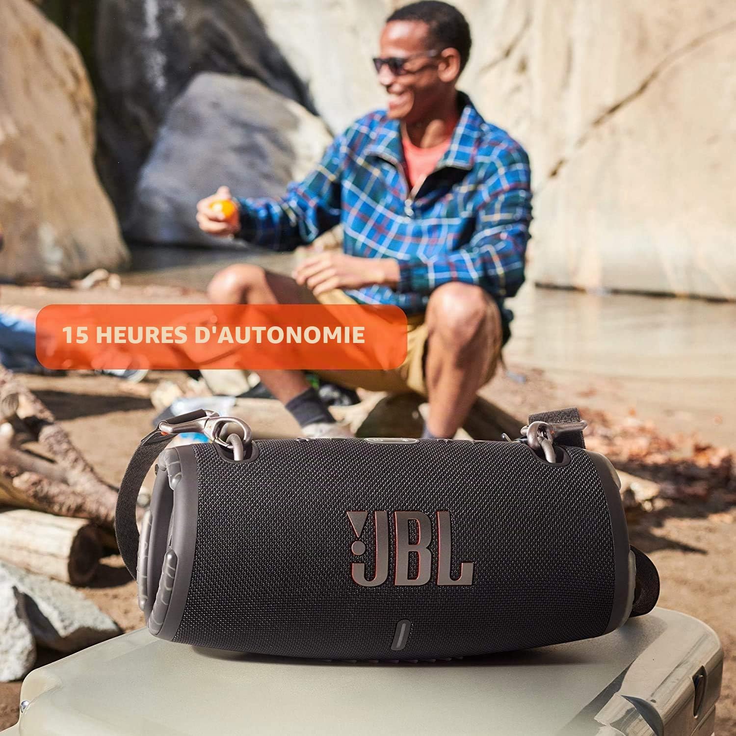 JBL Xtreme 3 Haut-parleur sans fil portable étanche Bluetooth avec câble de charge Noir