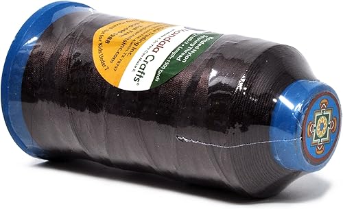 Miniatura 997 de Mandala Crafts Hilos de coser resistentes de nailon consolidado, hilo para tejer jeans de cuero, hilos de tapicería marina al aire libre, Beige