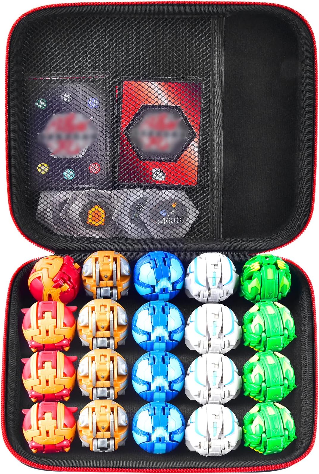 Case Compatible with Bakugan GeoForge Dragonoid Action Figures. Toy Storage Organizer Fits for Bakugon Cards & Geogan Bakucores Armored Alliance, Carrying Container Holder for 20 Pieces (Box Only)