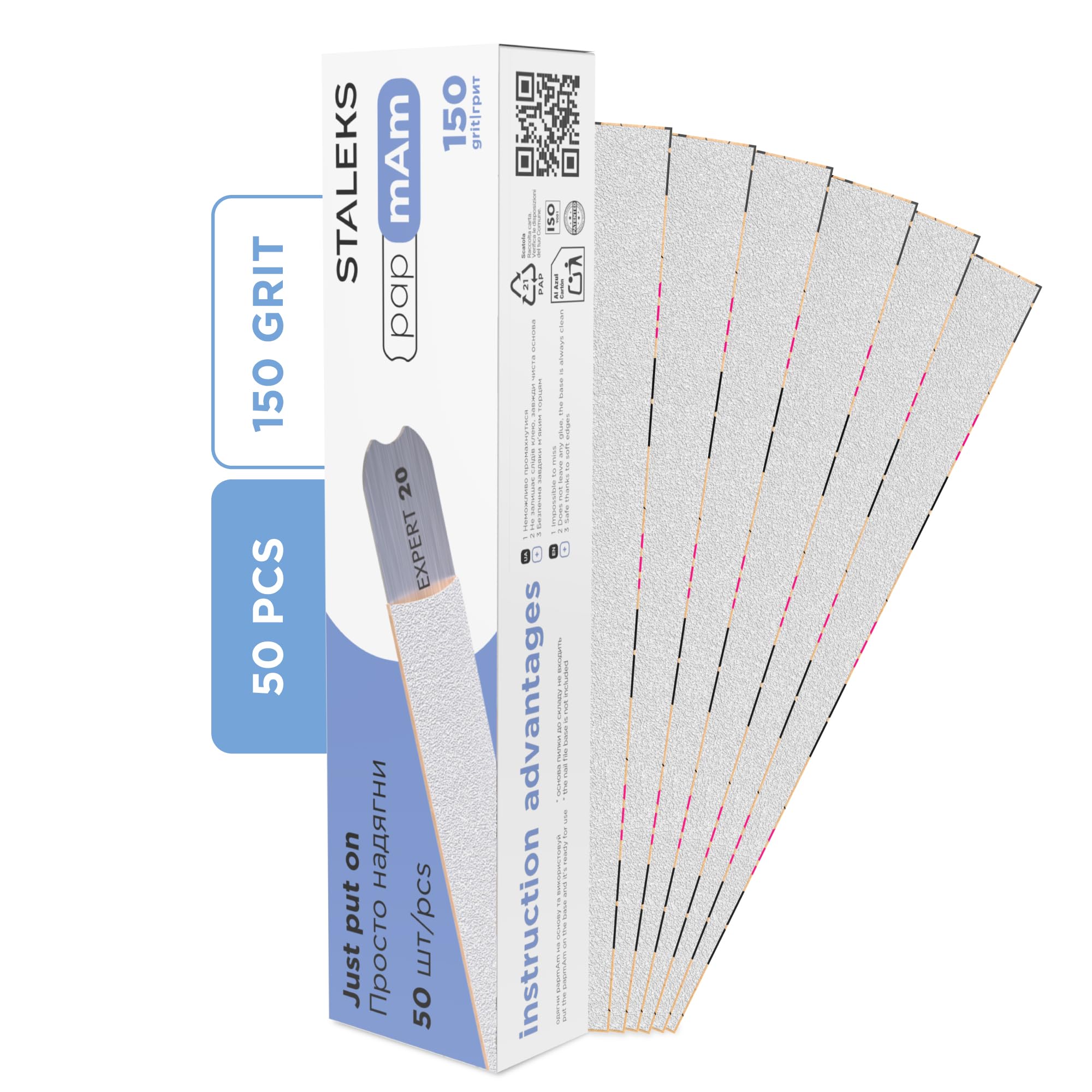 STALEKS PRO Nail File Refills - 100/180 Grit -2