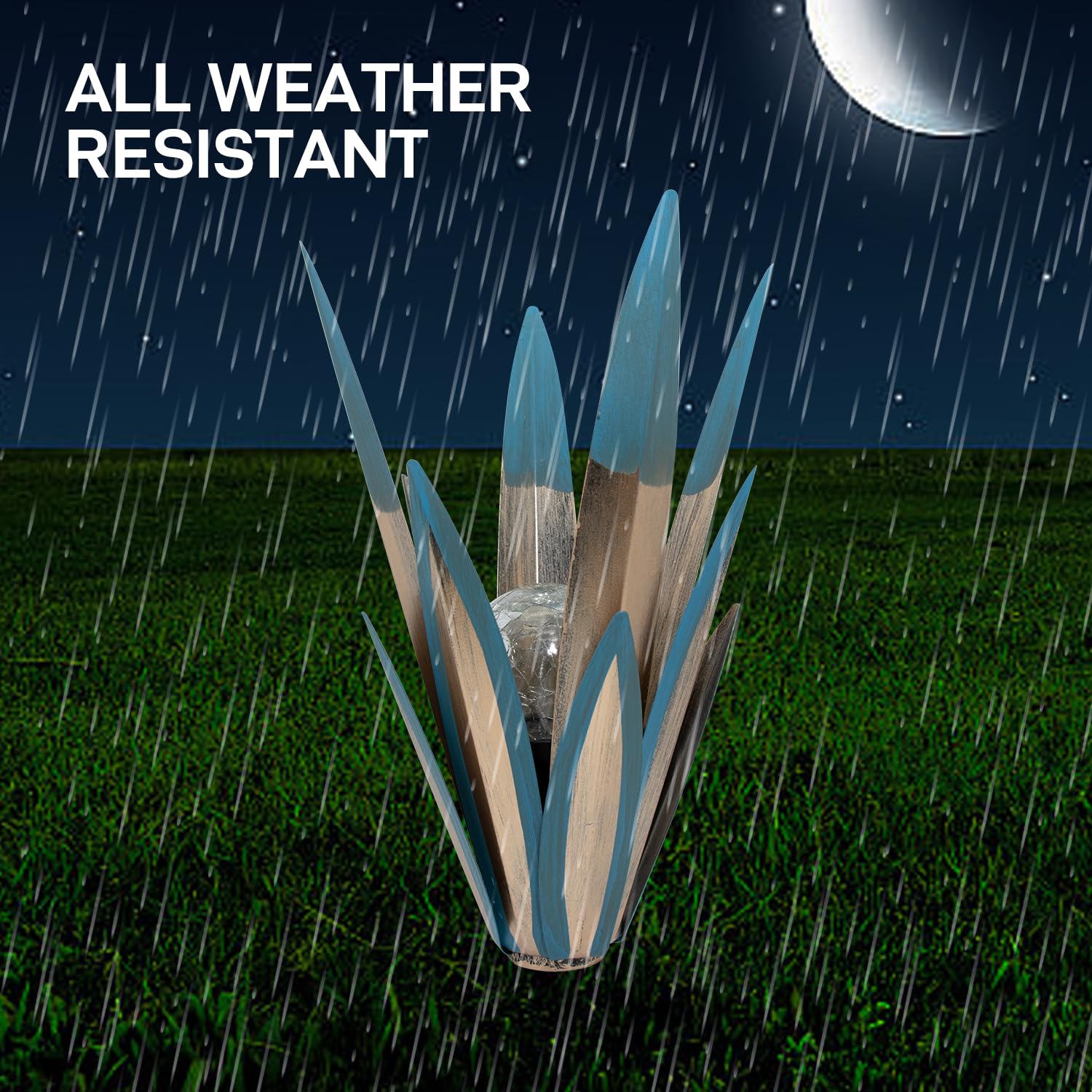 1 piece Tequila Rustic Sculpture DIY Metal Agave Plant Home Decor Rustic Hand Painted Metal Agave Garden Ornaments Outdoor Decor Figurines Home Yard Decorations Stakes Lawn Ornaments